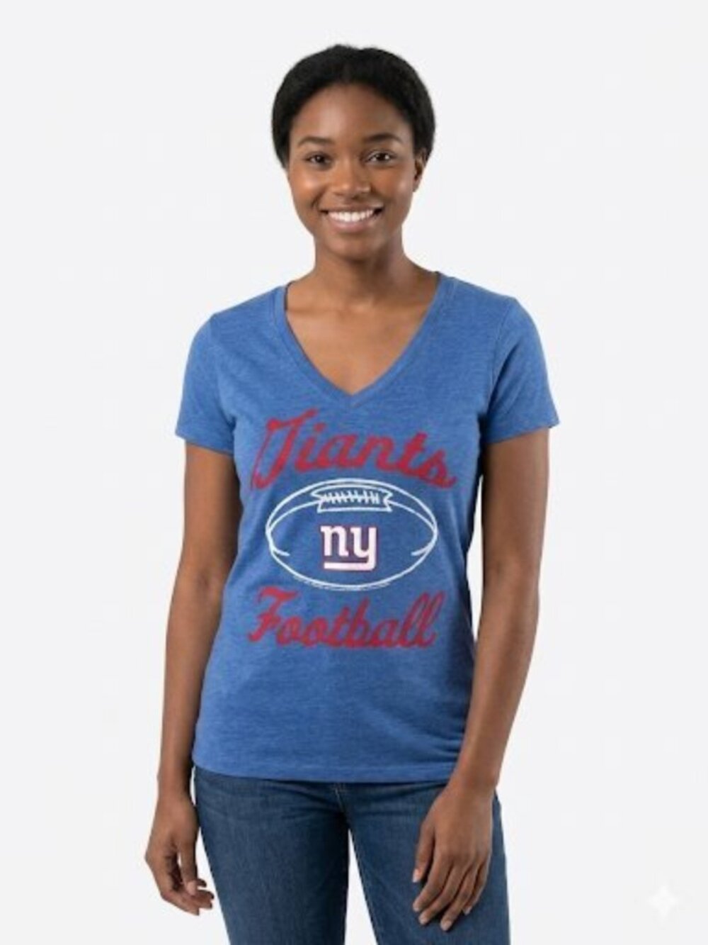 New York NY Giants Women's Womens Vee Neck Tee Shirt T Top Size Medium NWT